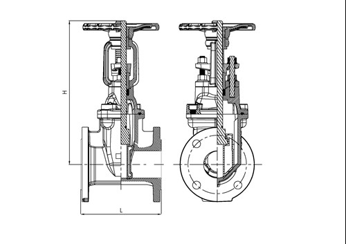 Rapidrop RD113.1FF/113.2FF OS&Y Resilient Wedge Gate Valve (Flanged) dims