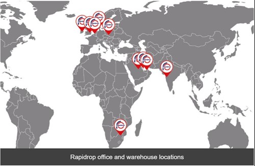 Rapidrop office and warehouse locations