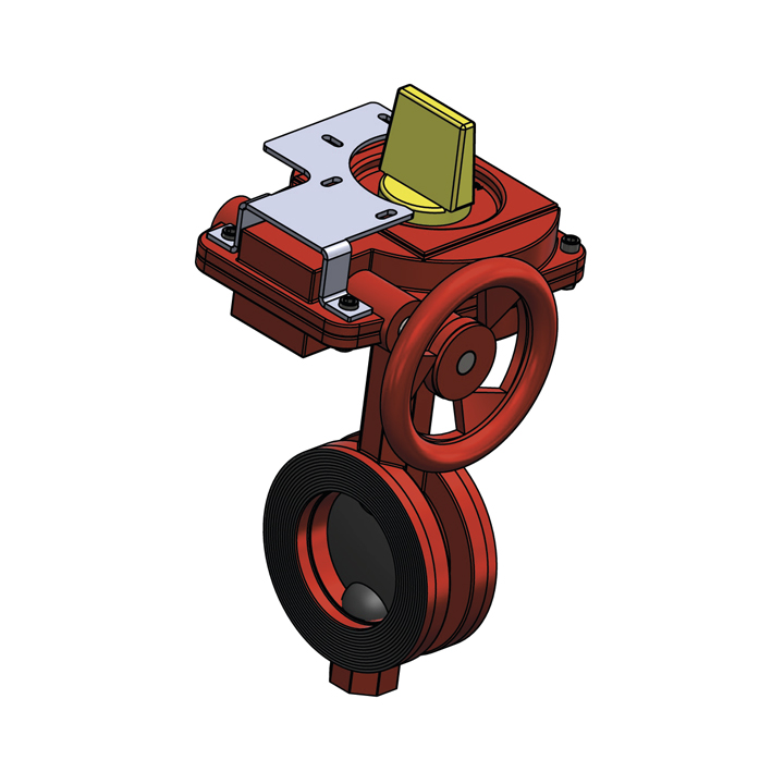 215 Wafer Butterfly Valve with Switch Mounting Bracket