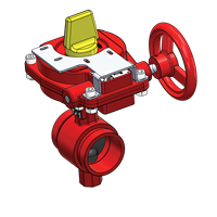 216 Grooved Butterfly Valve with Switch Mounting Bracket